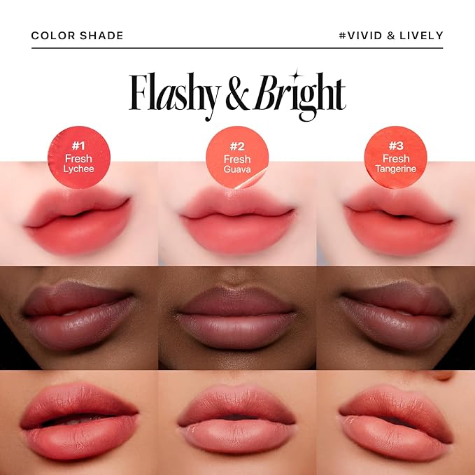 Nature Republic Light on Velvet Tint (02 FRESH GUAVA) | High Pigment, Weightless Lip Tint with Velvety Matte Finish, Smooth Texture, Non-Sticky Formula, Stocking Stuffers