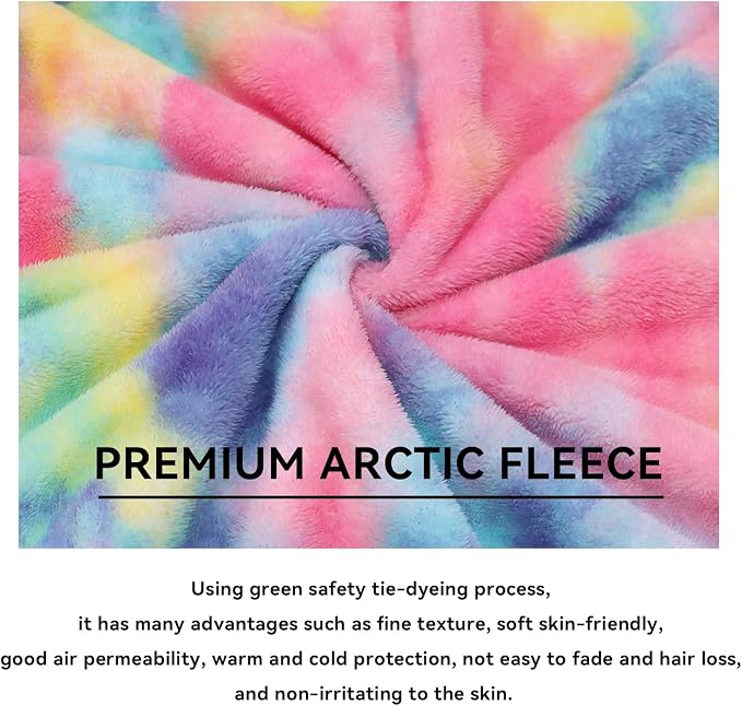 Colorful Fleece Blanket, Plush Cozy Throw Blanket for Couch and Bed, Luxury Soft Fuzzy Microfiber Cover, Warm Lightweight Comfort Blanket for Home Decor, Mothers Day Birthday Gifts for Women Mom