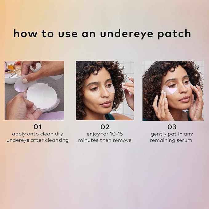 The Good Patch De-Puff Cooling Hydrogel Under Eye Patches for Puffy Eyes and Under Eye Bags, Made with Caffeine, Aloe Vera, Gotu Kola, Clinically Proven (6 Total Patch Sets)