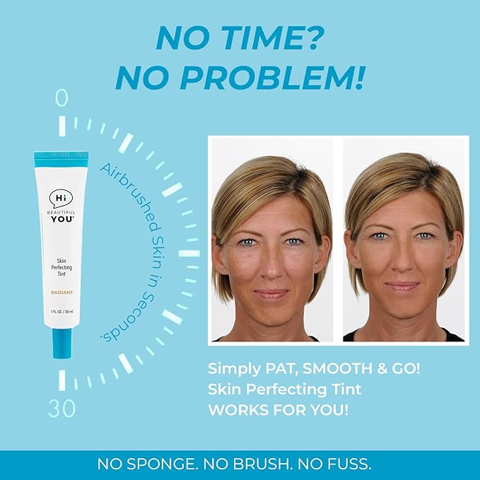 RADIANT - BE YOU SKIN Perfecting Tint with Hydrating Benefits - The Original Skin Perfector from the Creator of per-fekt - Lightweight, Natural Finish veryday Use. Enhance Skin Tone.