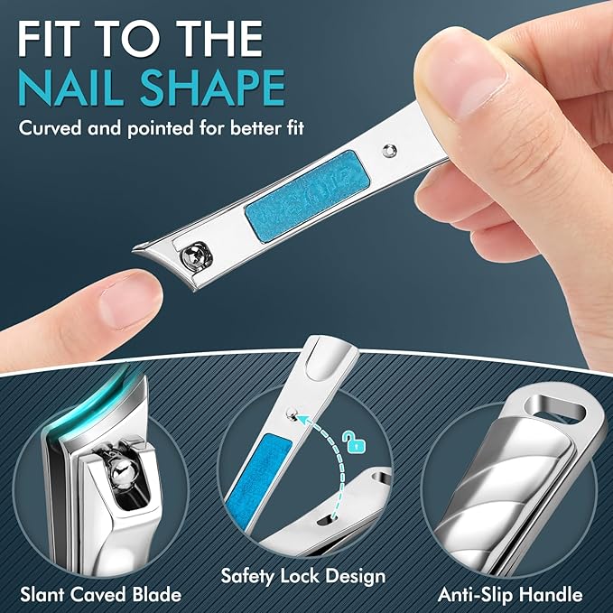 German Nail Clippers for Thick Ingrown Nail for Men, Heavy Duty Large Toenail Clippers for Thick Nails for Seniors, Super Sharp Ingrown Toe Nail Clippers with Long Handle, Gift Idea