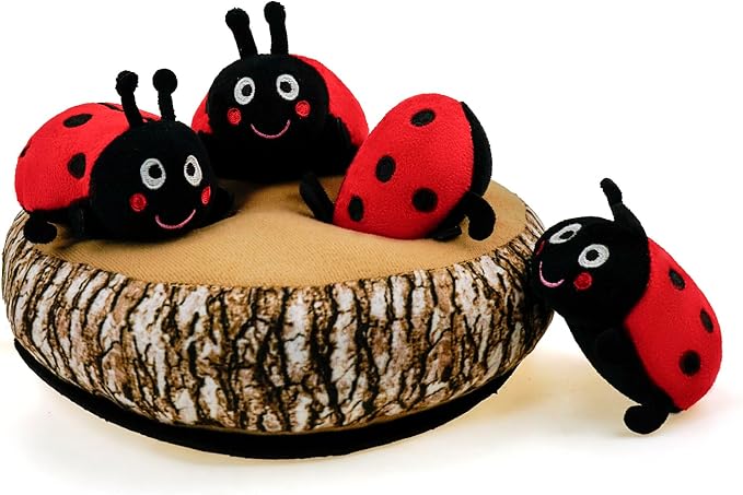 Hide and Seek Dog Toys, Multi-Purpose Interactive Squeaky Toys with Detachable Non-Slip Base, Treat Dispensing & Flying Disc Fetch, Enrichment Toys for Small Medium Large Dogs