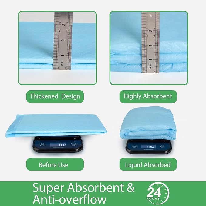 DEEP DEAR Extra Large Dog Pads 30"x26" 30 Count, Thicker Puppy Pads for Potty Training, Super Absorbent Pee Pads for Dogs, Leak-Proof Dog Pee Pads for Puppies, Disposable Pet Training Pads for Cats