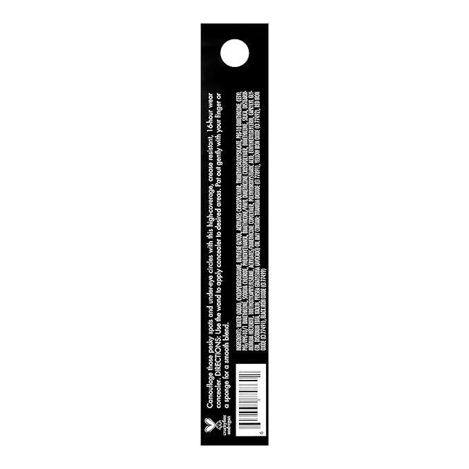 e.l.f. 16HR Camo Concealer, Full-Coverage, Highly-Pigmented Face Concealer With A Matte Finish, Crease-proof, Vegan & Cruelty-Free, Deep Cinnamon