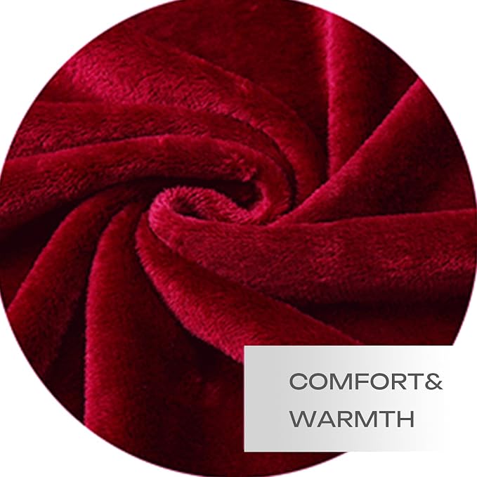Red Fleece Plush Throw Blanket 50"x70"for Couch Sofa Fuzzy Cozy Flannel | Super Soft Lightweight Microfiber Blanket for Bed Chair bedroom Home Decor All Season,Birthday Gifts for Women Mom Adult