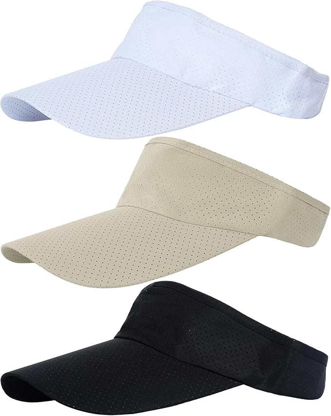 choyaxo 3pcs Sun Visor Hats UV Protection Beach Hats Golf Caps for Men Women Summer Beach Pool Sports Golf