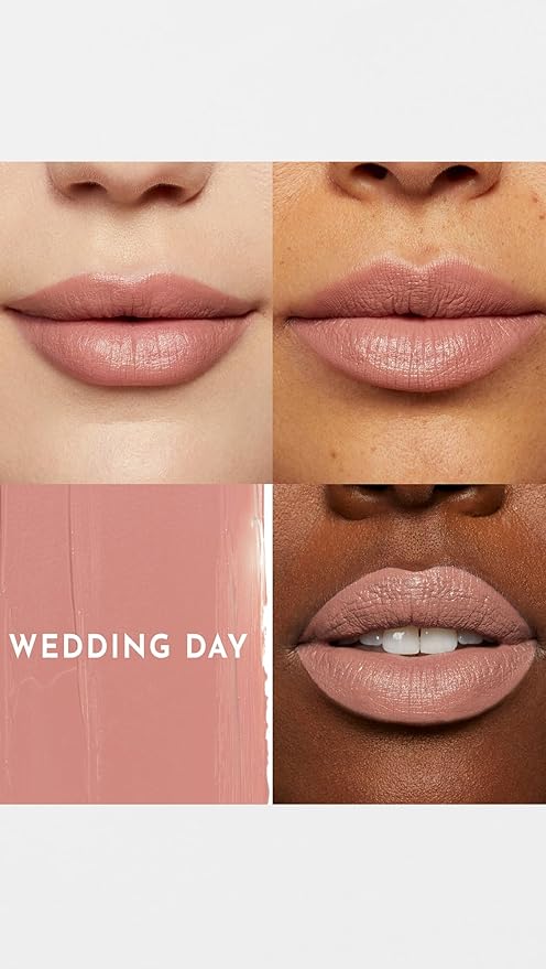 Lawless Women's Forget the Filler Lip-Plumping Line-Smoothing Satin Cream Lipstick, Wedding Day, Pink, 0.1 Ounce