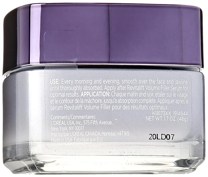 L’Oreal Paris Skin Care Revita Lift Volume Filler Daily Re-Volumizing Facial Moisturizer, 1.7 Ounce (Pack of 2)