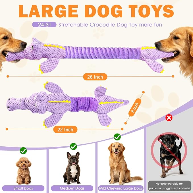 WOWBALA Squeaky Dog Toys for Puppy to Medium Breeds