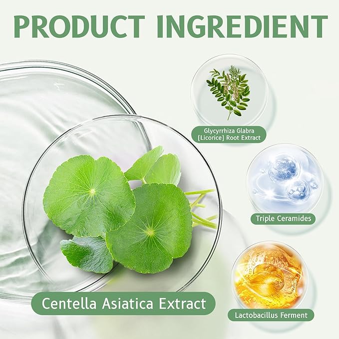 Lucksun Centella Asiatica Cream for Sensitive Skin, 85% Natural Moisturizer, Intensive Hydration & Repair, 50g
