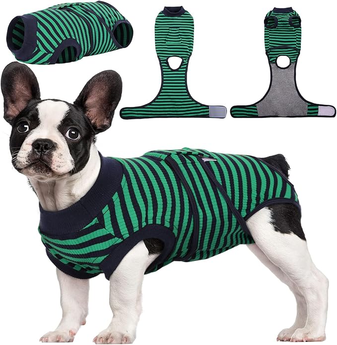 Kuoser Recovery Suit for Dogs Cats, Soft Dog Surgery Suit Female Male Spay | Professional Dog Onesie for Surgery, Substitute E-Collar & Cone, Prevent Licking Dog surgical suit Pet Neuter Suit