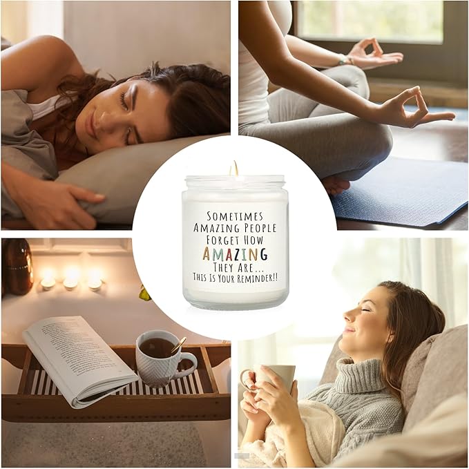 Craftique Gifts for Women, Birthday Gifts for Women- You're Amazing Candle- Friendship/Thank You/Inspirational Gift for Woman Her Friend Teacher Mom Girlfriend Sister Bestie Lavender