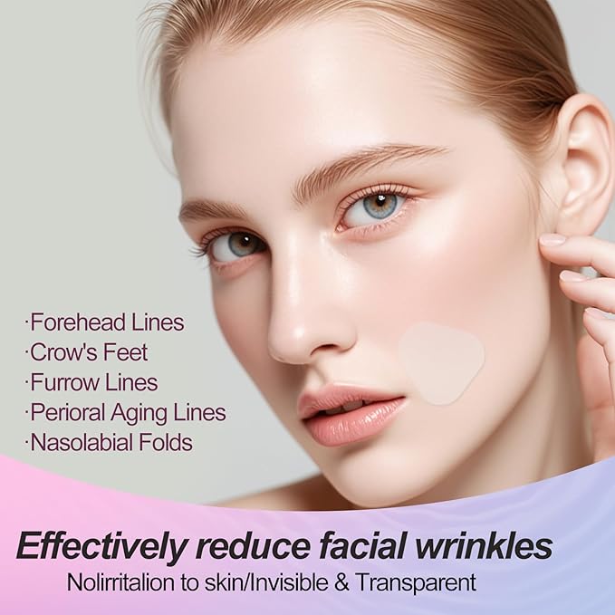 Facial Wrinkle Patches, Anti Wrinkle Facial Patches, Fine Line Remover Strips for Eye, Mouth, Frown, Smile Lines, Crows Feet, Lift Effect– 90 Count