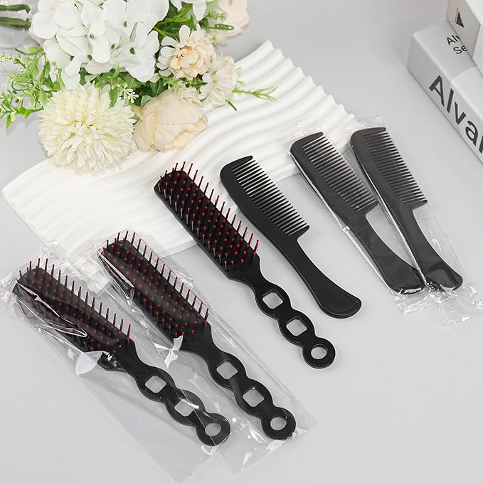 Hair Brush and Combs Bulk Individually Wrapped for Homeless,Disposable Hair Combs Bulk Hair Brushes Detangling Hairbrush for Women Shelter Nursing Hotel Church Charity Supplies200