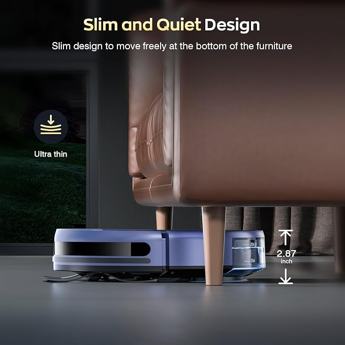 Robot Vacuum and Mop Combo, 2300Pa Strong Suction, 2-in-1 Dust Box and Water Tank, Works with Alexa/Google Assistant, Long Runtime, Schedule, Quiet, Ideal for Hard Floors, Low-Pile Carpets and Pets