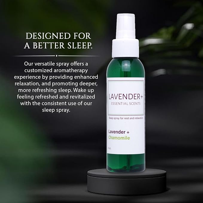 Lavender Sleep Spray for Pillows, Linens & Pajamas – Natural Calming Lavender & Chamomile Aromatherapy Mist with Amethyst & Reiki Energy. Deep Sleep + Bedtime Relaxation for Adults & Kids. 4 ounce (1)