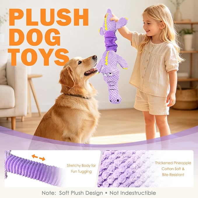 WOWBALA Squeaky Dog Toys for Puppy to Medium Breeds