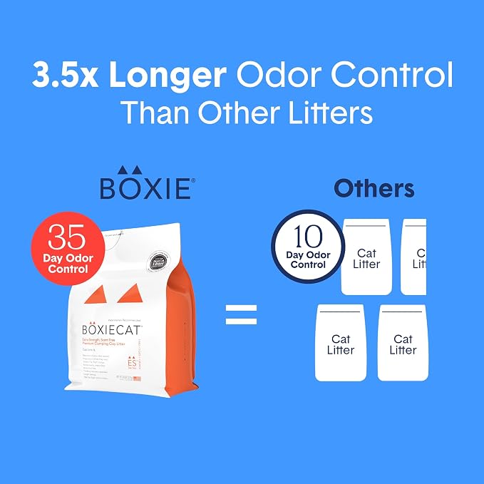 Boxie Extra Strength Clumping Cat Litter Multi Cat 35 Day Odor Control 40lb