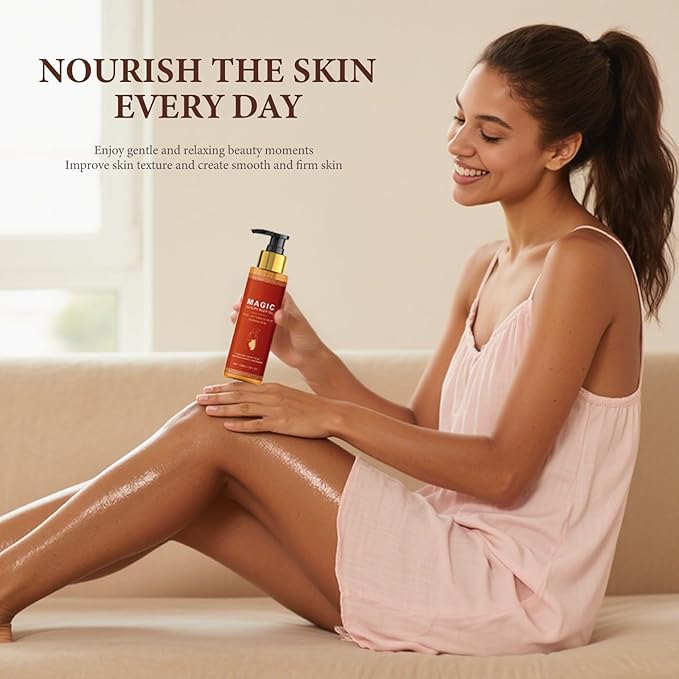 Magic Body Firming Oil, Hydrating and Firming Oil, Luxury Body Oil for Full Body Use, Fast-Absorbing Body Oil for Daily Use, Improves Skin Texture Skin Tightening-3.38 FL OZ