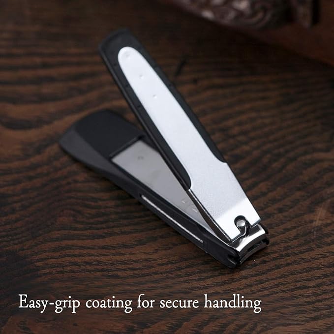KAI Japanese Nail Clippers With Side Nail File, Stainless Steel, Made in Japan