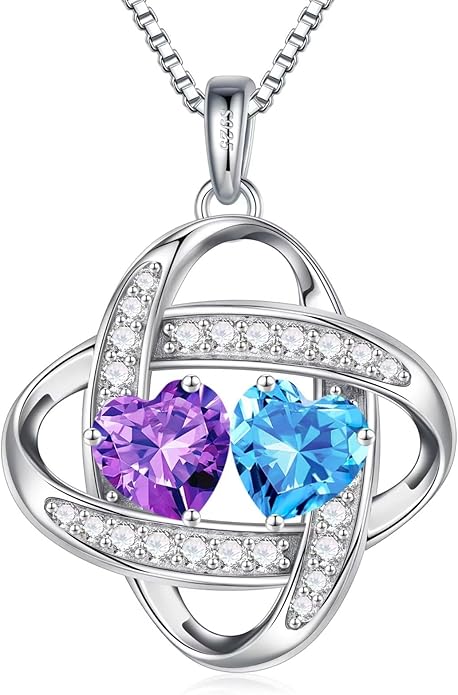 Iefil Valentines Day Gifts for Her - 925 Sterling Silver Love Knot Necklace, Anniversary Birthday Jewelry Gifts for Wife Girlfriend Mom