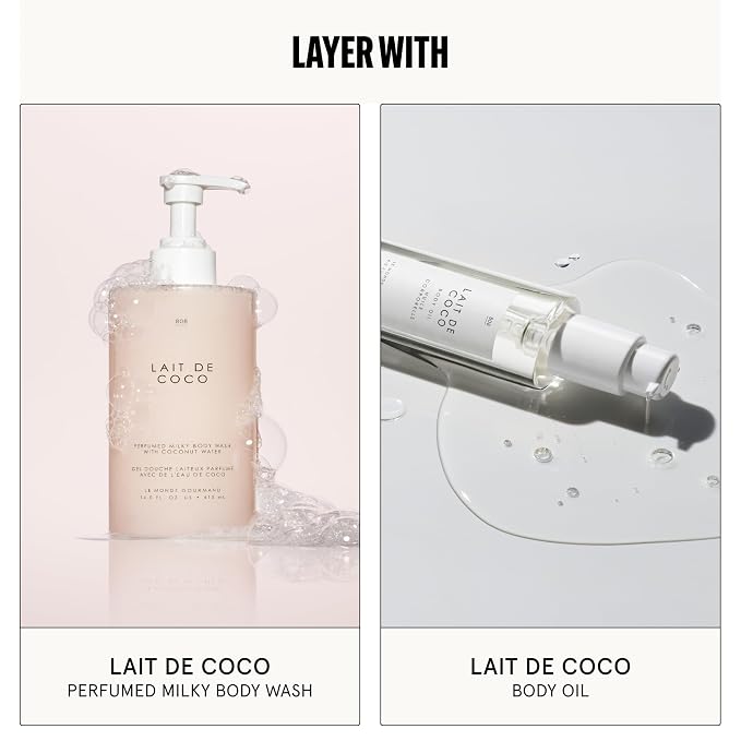Le Monde Gourmand Lait de Coco Eau de Parfum Spray Perfume for Women, Creamy Coconut Scent with Bergamot & Vanilla Praline, Vegan & Cruelty Free, 1 fl oz (30 ml)