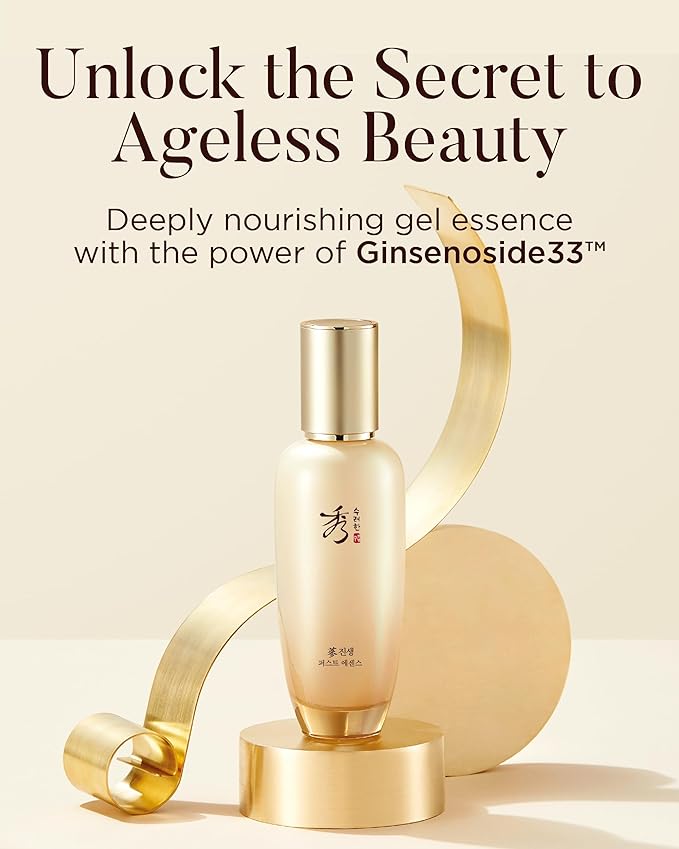 Sooryehan Ginseng First Essence (120 ml/2.04 fl oz) Total Age-Defying Solution, Wrinkle Improvement, Nourishing Toner for Radiant and Youthful Skin - Ginsenoside | Korean Skincare