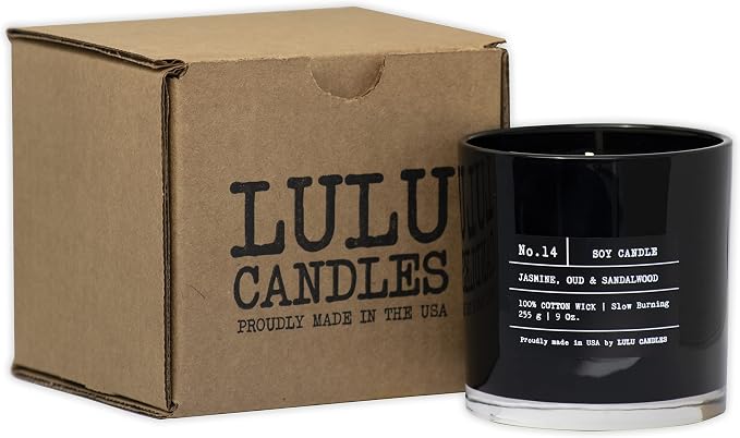 Lulu Candles | Sparkling Orange | Luxury Scented Soy Jar Candle | Hand Poured in The USA | Highly Scented Long Lasting (9 Oz.)