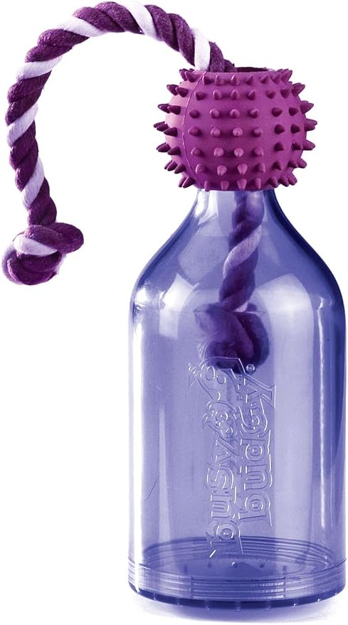 PetSafe Busy Buddy Tug-A-Jug - BPA-Free Refillable Treat Holder for Heavy Aggressive Chewers - Multi-Sensory Stimulation to Relieve Boredom, Encourage Play & Slow Down Eating - Small