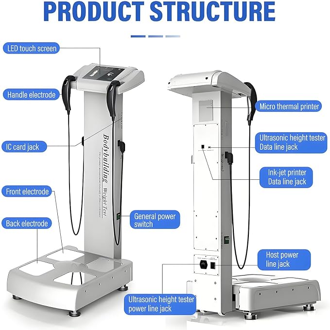 Digital Body Composition Analyzer BMI Body Fat Muscle Mass Measurement Tool for Health Monitoring