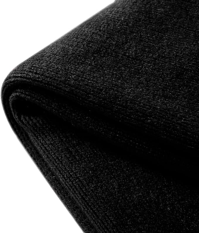 Homiest Black Knitted Throw Blanket with Fringe, 50x60 Inch | Pure Acrylic, Lightweight & Breathable, All-Season Use, Machine Washable, Wrinkle & Fade Resistant, for Couch Sofa And Bed