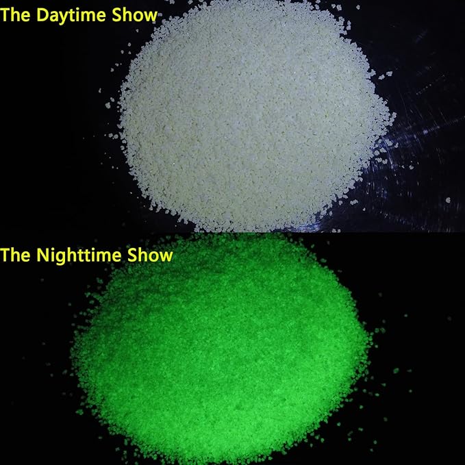 TWINKLING Glow in The Dark Crushed Glass, Broken Glass Glitter, Glow in The Dark Stones Gems Chips for DIY Resin Art Epoxy Crafts, Nail Art, Jewelry Making, Geode Painting, 0.85mm(100g) (Yellow Green)