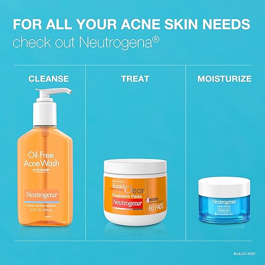 Neutrogena Oil-Free Acne Face Wash, Breakout Prone Skin Facial Cleanser with 2% Salicylic Acid Acne Treatment for Face, 6 fl. oz (Pack of 2)