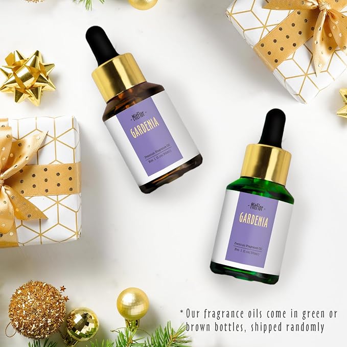Gardenia Fragrance Oil, MitFlor 30ml Floral Essential Oils for Diffuser, Soap & Candle Making, Premium Aromatherapy Diffuser Oil, Floral Scents for Home Fragrance