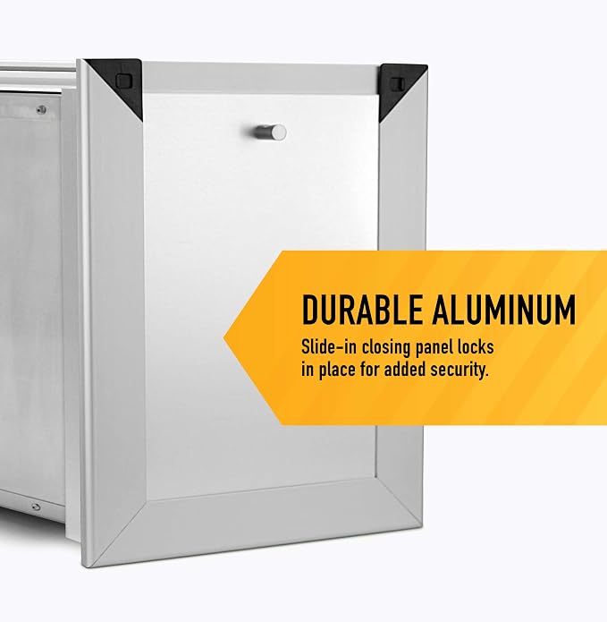 Pure Aluminum Medium Dog Door for Wall, Pet Door for Wall