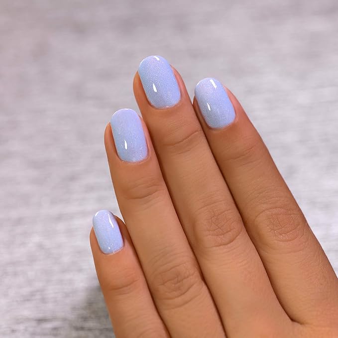 ILNP Carried Away - Creamy Periwinkle Blue Holographic Jelly Nail Polish
