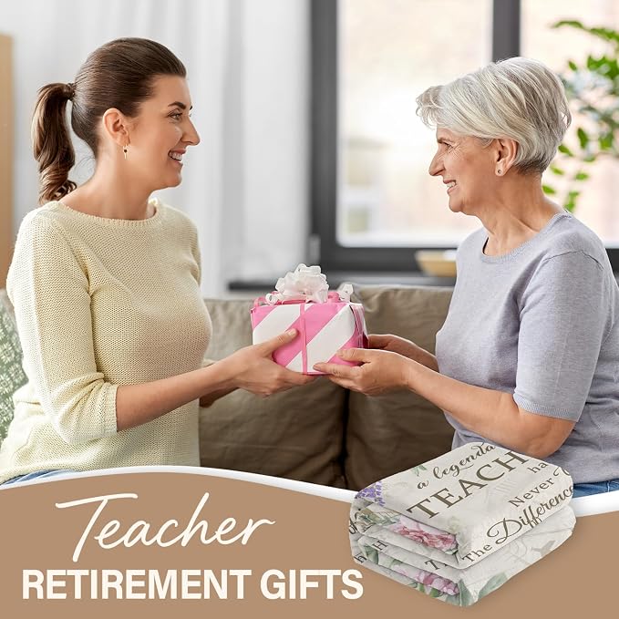 Teacher Retirement Gifts for Women, Teacher Retirement Blanket 60"x50" | Retirement Gift for Teachers 2026, Retired Throw for Teachers Appreciation Week, Retirements Parties