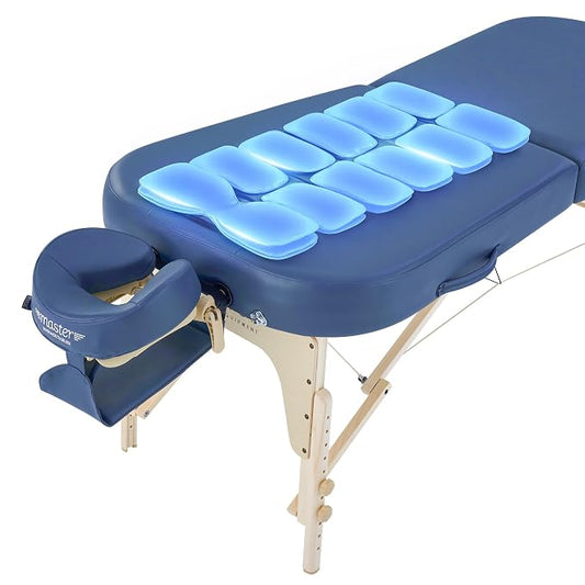 Concord 30” Portable Massage Table Airwave Full Body Stretching with Airbags 3D Lumbar Traction for Professional & Home Use Chiropractic Bed Royal Blue