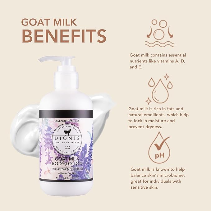 Dionis Goat Milk Body Lotion Lavender Vanilla 8.5 oz (Pack of 1)