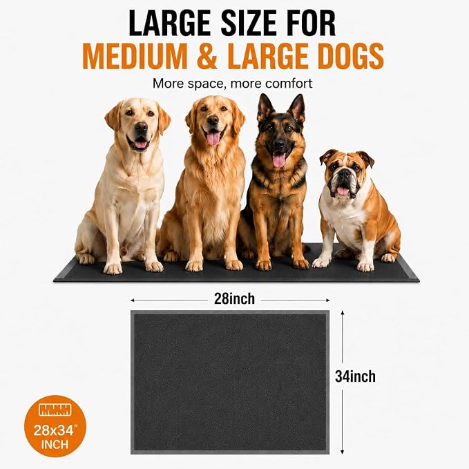 Charcoal Puppy Pads, Activated Carbon Odor-Control XL 28"x34" Leak-Proof Pet Training Pee Pads, Disposable Potty Pads for Dogs Cats, Rabbits, 30 Counts