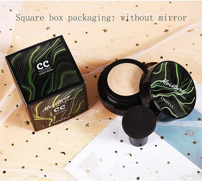 Mushroom Sponge Air Cushion CC Cream - Oil-Free Matte Finish, Hydrating Foundation with Buildable Coverage | Pore-Blurring & Long-Lasting for Sensitive Skin