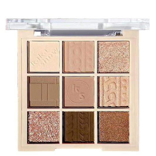 Nude Gold Eyeshadow Palette, Matte Shimmer Glitter Eye Shadow Makeup Palettes, Naked Neutral Brown Eyeshadow Makeup Pallet, Highly Pigmented Long Lasting Waterproof Blendable