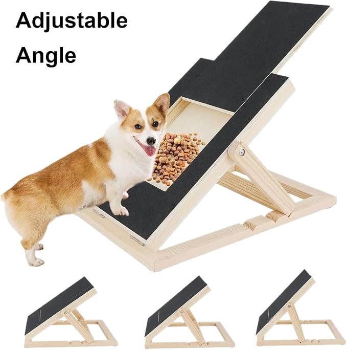 Nail File Treat Dispenser for Dogs, Dog Nail File Treat Box, Sturdy Wooden Structure, Collapsible and Non-Slip Design, Easy to Storage, for Dogs