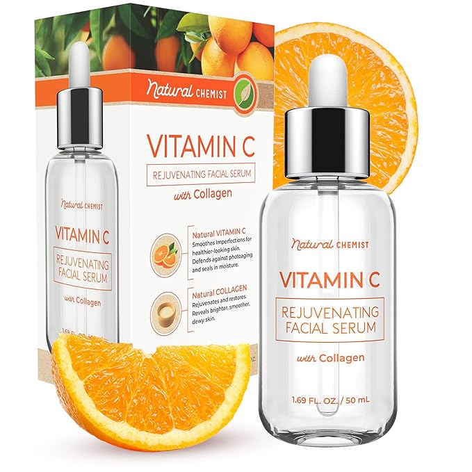 Vitamin C Serum For Face With Collagen – Hydrating, Firming & Revitalizing – Fades Dark Spots, Smooths Fine Lines – Dermatologist Tested, Korean Skin Care, Vegan Clean Beauty – 1.69 Oz