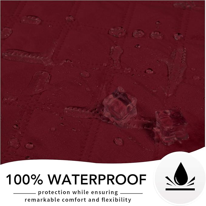 Easy-Going Waterproof Dog Bed Cover, Non-Slip Pet Blanket, 120x82in | Christmas Red, Leakproof Couch Cover, Machine Washable Furniture Mattress Protector, Soft Sofa Mat For Dogs, Pet Friendly