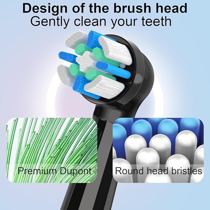 Toothbrush Heads Compatible with Oral B iO 3 4 5 6 7 8 9 10 Series Electric Toothbrush,Compatible with Oral B iO Replacement Heads, Medium Bristles Electric Toothbrush Heads for Effective Cleaning