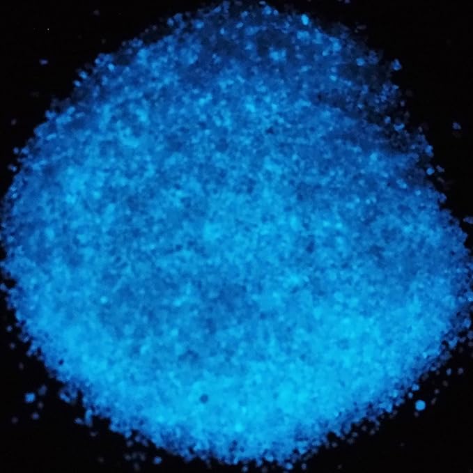 TWINKLING Glow in The Dark Crushed Glass, Broken Glass Glitter, Glow in The Dark Stones Gems Chips for DIY Resin Art Epoxy Crafts, Nail Art, Jewelry Making, Geode Painting, 0.85mm(100g) (Sky Blue)