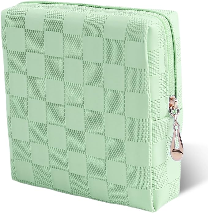 Period Bag for Women Girls | PU Leather Sanitary Napkin Storage Bag | Cute Pads Bags for Period | Discreet Menstrual Pouch for Pads, Tampons, Menstrual Cups | Perfect for Travel & Daily Use