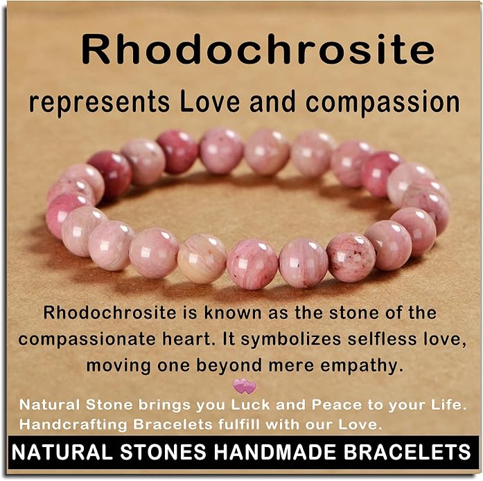 AD Beads Handmade Gemstone Stretch Elastic Bracelet Crystal Healing Reiki Nature's Beauty and Spiritual Essence Unisex