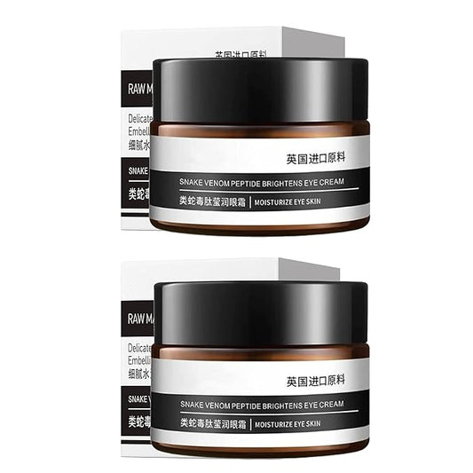 Snake Venom Eye Cream, Firming & Anti-Aging Treatment for Under Eye Bags, Dark Circles, Instantly Reduces Puffiness & Wrinkles, 1 Oz (2 Pack)
